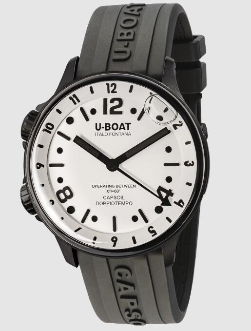Replica U-BOAT Watch CAPSOIL DOPPIOTEMPO DLC WHITE 8889